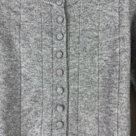WAYF Grey Knit Button Front Cardigan Sweater XL NWT Preppy Cozy Classic - Picture 5 of 9